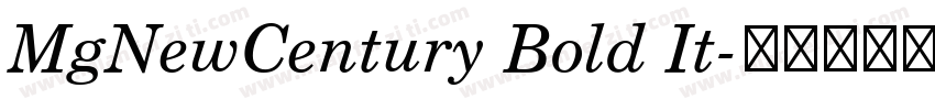 MgNewCentury Bold It字体转换